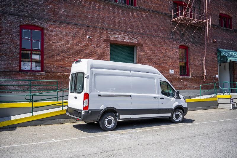 white commercial van